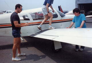 MAFC Tony, Andy Poulter (legs only), and John Parana