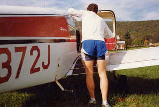Dave Parker at N4372J at Penns Cave