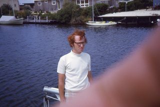 Philip E. Rosenberg slides - Long Beach Island - Loveladies Harbor - boat + Adam