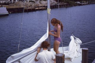 162 024. Philip E. Rosenberg slides - Long Beach Island - Loveladies Harbor - boat + Betsy