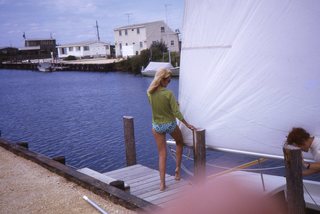 Philip E. Rosenberg slides - Long Beach Island - Loveladies Harbor - boat + Madeleine