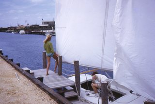 Philip E. Rosenberg slides - Long Beach Island - Loveladies Harbor - boat + Madeleine