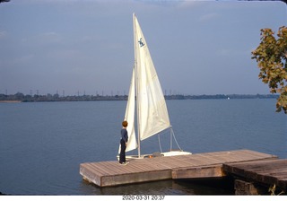 Adam and Flying Scot sailboat