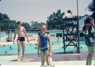 Betsy at the pool