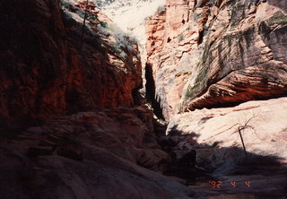 Zion narrow canyon