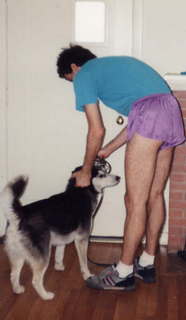 Pasadena -- Mark Voit and dog Sierra