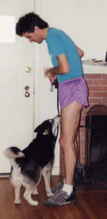 Pasadena -- Mark Voit and dog Sierra