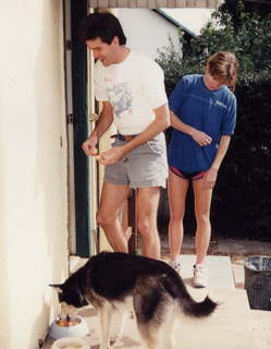 Pasadena -- Mark Voit, Megan Donahue, and dog Sierra