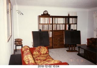 Quad ESL speakers and Evelyn - (cat)