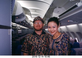 Singapore Airline air hostess + Adam