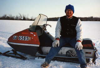 Adam and snowmobile