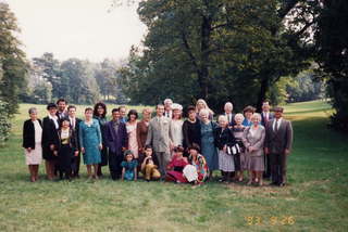 Betsy & Ivan outdoor group photo