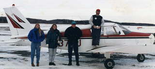 friends + Adam + N4372J in the snow