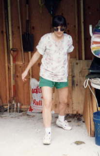 Sally Wright in garage (zoom)
