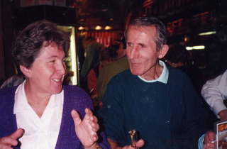 Maria and Teo at Carnegie Deli