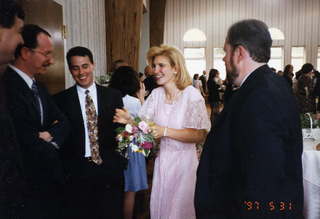 Joe and Vicky Hughes wedding crowd