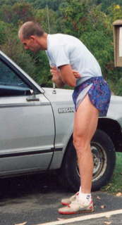 Huntsville Rocket City Marathon 1997 -- cold at the starting line