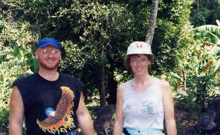 Adam on left in Guadeloupe