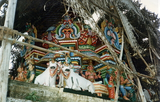 Satish-Geeta wedding in Madras, India - temple artwork