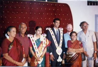 39 35o. Satish-Geeta wedding in Madras, India - wedding party with Adam