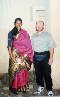 40 35o. Satish-Geeta wedding in Madras, India - wedding guest and Adam
