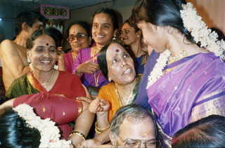 Satish & Geeta wedding in Madras, India - ladies in their saris