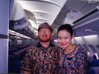 Adam and Singapore Air flight attendent