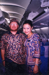 Adam and Singapore Air flight attendent