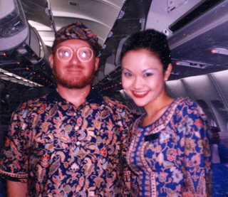 Adam and Singapore Air flight attendent