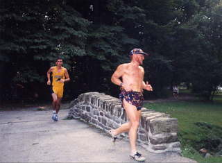 Adam running in the California hills