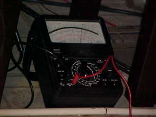 Voltmeter showing lower voltage