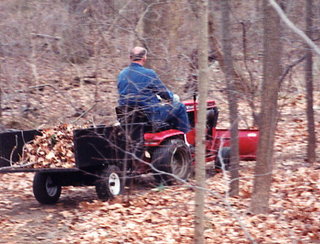 John Schubel and tractor