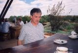 2002 eclipse trip -- Australian flies biting John Mason