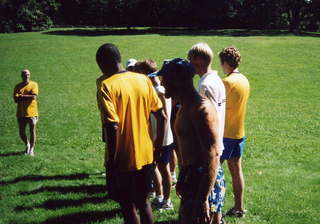 CHS XC guys standing around 2