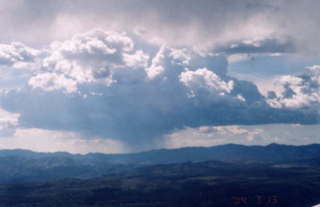 Rain shower in the mountains