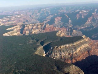 40 521. Grand Canyon south rim -- aerial