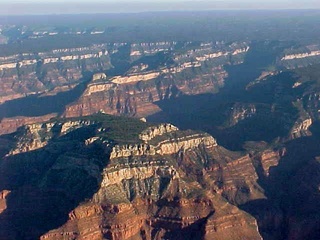 Grand Canyon south rim -- aerial