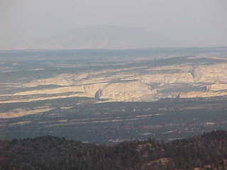 Bryce Canyon island plateau  and Navaho Mountain (A)