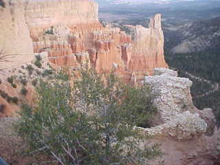 Bryce Canyon island plateau  and Navaho Mountain (A)