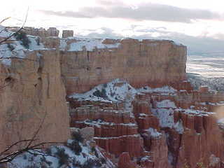Bryce Canyon snow covered hoodoos