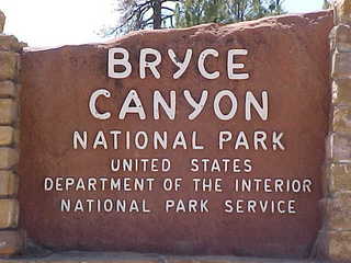 Bryce Canyon park entrance close-up