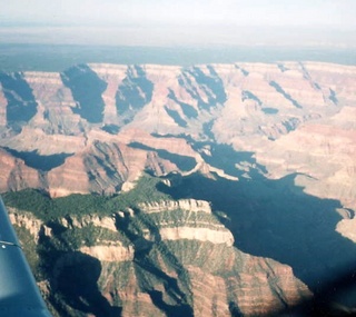 Grand Canyon south rim -- aerial