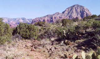 Sedona Airport hike near trail and far rocks 1