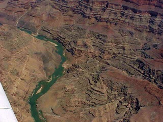 135 54s. Grand Canyon, Colorado River 6 -- aerial