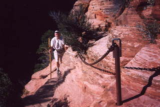 Zion National Park, Greg Axe on the scary part of Angel's Landing