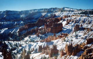 Bryce Canyon, snow at Sunrise Point