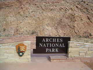 Arches National Park sign - entrance sign