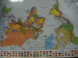 Digital camera checkout -- wall map