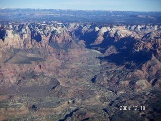 aerial -- near Zion National Park -- Springdale