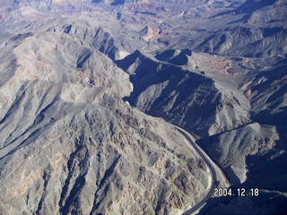 aerial --Virgin River and I-15 in Arizona